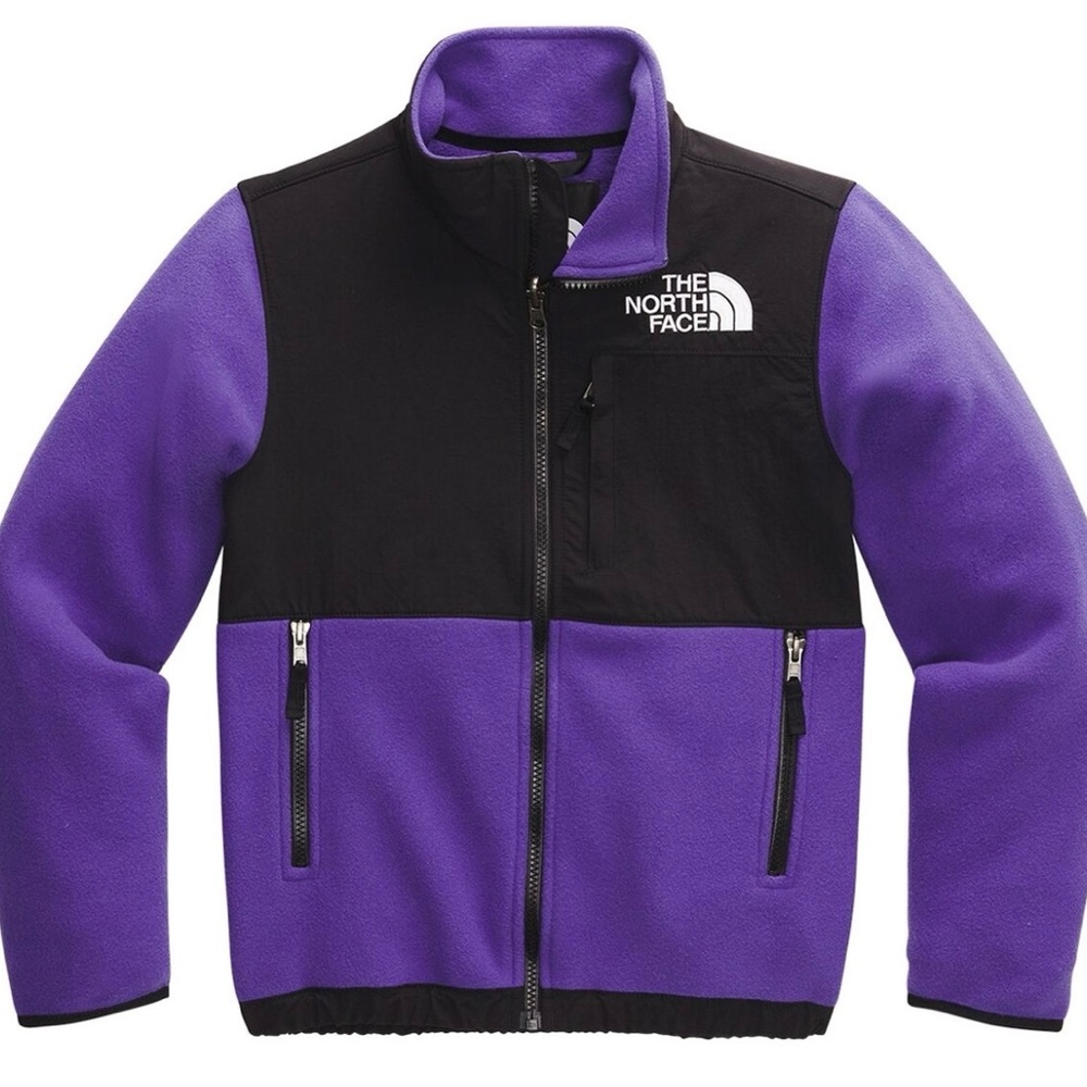 North Face 95 Retro Denali Jacket Purple Black Youth Large Girls Fleece
